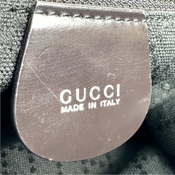 GUCCI Authentic Bamboo Shoulder Hand Bag Black Nylon Enamel. EUC! - Picture 6 of 16